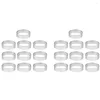 Bakware gereedschap 20 pak roestvrijstalen taart ring ring warmtebestendige geperforeerde cake mousse round baking donut 8 cm