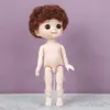 Dolls 112 Mini doll cute face 16cm Bjd Short Boy Hair Sleeping Pig Naked Body Dress Up Fashion for Girls Gift DIY Toys 230427