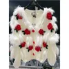 Tricots pour femmes WDMSNA Mode Femmes Cardigan Automne Doux Pull doux Brodé en trois dimensions Flouwer Knit Jumpers Crop Top