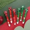 Penna a sfera natalizia a dieci colori Stampa carina Regalo per le vacanze per bambini Decorazione allegra per la casa Ornamento di Natale