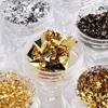 Acrylic Powders Liquids 7 Boxes Aluminum Nail Flakes Foils Set Gold Silver Irregular Paillette Nail Art Sequins Decorations Glitter Sticker for Manicure 231128