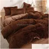 Beddengoed Sets Luxe Dekbed Ersuper Lange Wollen Shaggy Zacht Koraal Fleece Warme Gezellige Set Nertsen Veet Quilt Er Sprei Deken Drop Leveren