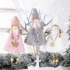 زينة عيد الميلاد المصنوعة يدويا الحرف اليدوية ملاك فتاة دمية دمية قلادة معلقة الحلي العام 2023 عيد الميلاد الهدايا toychristmas