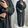 Ethnische Kleidung Mode Kimono Winter Abaya Für Frauen Samt Strickjacke Muslimischen Mantel Offene Abayas Dubai Islam Kleidung Türkische Tunika Arabes mujer