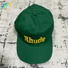 Ball Caps 2023 Casual Wide Brim Outdoor Sunscreen Rhude Baseball Cap Men Women High Quality Streetwear Green Blue Rhude Adjustable Hat 830