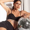 Camis GACVGA 2022 Diamant Kwastje Crop Tops Vrouwen Zomer Hemdje Backless Y2K Top Sexy Vest Dames Bustier Cropped Tube Tank top