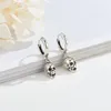 Hoepel oorbellen schedel voor vrouwen vintage skelet hanger ear buckle hiphop thai zilveren sieraden aretes de mujer