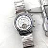 Мужские часы, модные повседневные часы, высококачественные роскошные механические автоматические часы из нержавеющей стали, 44 мм