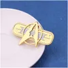 Cartoon-Zubehör Star Trek Sternenflotte Emaille Brosche Pins Abzeichen Revers Legierung Metall Modeschmuck Zubehör Geschenke S10001 Drop Deliv Dhbut