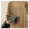 Shoulder Bags Causal Rhinestone Tassel Handbags Women 2023 New Summer Diamonds Bucket Tote Clutch Black Messenger Punk 230426