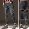 Mens Jeans för killar RIP Slim fit mager man byxor elastiska män denim jeans lappar bär cyklist stretch kult stretch stretch motorcykel trendig lång rak hiphop smala jeans