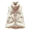 Gilet da donna Piumino Donna Ultraleggero 2023 Cappotto invernale per donna Gilet lungo imbottito Gilet caldo senza maniche Fashon portatile