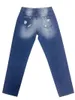 Dames jeans patchwork schedel gedrukt vrouw moeder broek blauw vintage gescheurd vernietigd rechte denim broek streetwear Y2K 90s