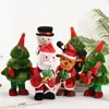 Christmas Decorations Christmas Decorations Dancing Santa Claus Snowman Elk Plush Doll with Music For Year Christmas Festival Party Home Decor 231127