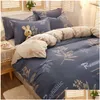 Ensembles de literie Set 34 pièces 100% coton couette ER grande couette FL Queen King Size luxe maison textile livraison directe jardin textiles S Dhr7D