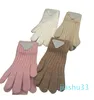 Herbst Winter rosa gestrickte Handschuhe weiche warme Retro Dreieck mentale Handschuhe