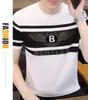 Мужские футболки дизайнеры летний ледяной шелк футболка с коротким рукавом мужская молодежь корейское издание горячее бриллиантовое дышащее в трикотав