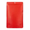 Red Stand up Sacchetti autosigillanti in alluminio opaco con finestra frontale trasparente Custodia richiudibile termosigillabile per la conservazione degli alimenti LX4327