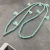 Keychains 2023 Long Wood Beads Key Chain Lanyard For Girls Handmade Tassel Phone Necklace Strap Keys Hang Mobile