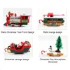 Christmas Toy Electric Christmas Train Toys Railway Car Racing Track and Music Santa Claus Christmas Tree Decoration Train Model Toys Gifts 231128