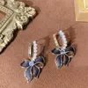 Stud Earrings French Retro Black Bow Niche Design Temperament Simple Ear Buckle High-end Light Luxury Women Wholesale Sale 2