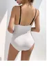 Damesbadmode Sexy eendelig wit badpak Lady 2023 Effen damesbadpakken