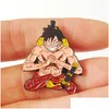 Acessórios dos desenhos animados Macaco D. Luffy Espadachim Duro Esmalte Pin Anime Coletar Broche de Metal Moda Jóias Exclusivas Presente Entrega Gota Bab Dhlh0