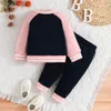 Pajamas Girl 6 Months 3 Years old Pink Baseball Uniform Button jacket Long Sleeve Coat and Pants Outfit Toddler Infant Clothing Set 231128