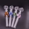 10 Stück Rauchpfeifen Pyrexglas Ölbrenner Rohr Mini Kleine Handpfeife Öl Nagel Smok Zubehör Wasser Handbrennen für Dab Rigs Tube Tabak Trockenkräuter Werkzeug