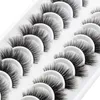 3 pcfalse ögonfransar 10pairs 3d faux mink falska ögonfransar naturliga röriga crisscross ögonfransar wispy fluffy falska ögonfransar förlängning ögonmakeup faux cils z0428