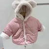 다운 코트 어린이 아이 재킷 여자 코트 코트 겨울 소년 소녀 후드 옷을 입은 아기 아웃복 의상 유아 아이 의류 0-4y 231128