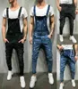 Men039s Jeans 2021 High Quality Men039s British Sty Denim Bib Pants Full ngth Jumpsuits Hip Hop Ripped Jeans Overalls for Me4603125