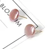 Stud Earrings Wholesale Natural Baroque Pearl Buttons Shape Polished Earring For Women Trendy Party Wedding Jewelry Gifts