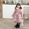 Conjuntos de roupas outono inverno meninas jaqueta manter quente moda pequena princesa casaco com capuz zíper bebê outerwear presente de aniversário crianças roupas 231128