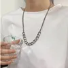 Pendentif Colliers POTCET Corée 2023 Tendance de la mode Tempérament Femme Titane Acier Chaîne Clavicule Géométrique Rétro Bijoux