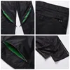 Sweatpants Streetwear Thigh Side Zip Up Skinny Nylon Trousers Hip Hop Black Green Heel Zipper Casual Joggers Pants for Men Women 2022