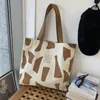 Avondtassen vrouwen canvas boodschappentassen eco herbruikbare opvouwbare schoudertassen grote capaciteit handtassen casual schattige tas voor vrouwen drop 230428