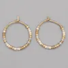 Hoop Earrings Anti Allergy Gold Plated Stainless Steel Hook Earring Summer Jewelry Gifts For Women Teen Girl Miyuki Beaded Boho