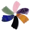 Helkroppsmassager Jade Gua Sha Tool Box Set Care Face Massager Natural Rose Stone Crystal Massage Neck Body Traditionell Spa Healing Health 231128