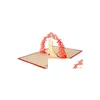 Cartes De Voeux Saint Valentin Invitations Délicatesse Cadeau À La Main Créatif 3D Jusqu'à Personnalisable 10X15Cm Dhs Drop Delivery Accueil G Dhvcv