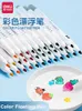 12pcscolor Brush Deli 8/12 Colors Magical Painting Pen Water Floating Doodle Pens Children Diy Early Education Toys Art Whiteboard Marker P230427