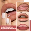 Lipgloss 12 stks / partij waterdichte matte lipliner potlood sexy naakt bruin rood contourtint lippenstift penset met puntenslijper make-up cosmetica 231128