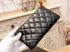 CC Designer Fashion Bag New Women's Luxury Wallet Folding Card Bag Top Designer Passpås Pure Sheepskin Clutch Coin Bag