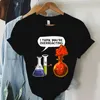 Women's T Shirts Funny Girls Chemistry You Are Overreacting Print Tshirt Fashion Korean Clothes Casual Tops For Women Summer Tee Shirt