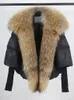 Parkas pour femmes OFTUBY blanc canard doudoune hiver femmes chaud manteau ample naturel réel col de fourrure de renard épais luxe vêtements d'extérieur mode 231128