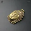 Charms Pendenti con testa di Buddha Guanyin in rame puro per collane Regali di benedizione Portachiavi fatti a mano Portachiavi per auto Gioielli appesi