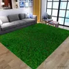 Tapetes grama verde sala de estar tapete 3d impressão gramado planta quarto decoração porta tapete antiderrapante tapete do banheiro