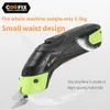 Scharen Coofix 3.6v Rechargeable Electric Scissors Mini Machine Fabric Wireless Battery Cutter Cloth Carpet Pvc Leather Cutting Tools