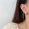 Ryggar örhängen Super Immortal Zircon Star Tassel Ear Hanger No Holes Small Design Light Luxury Earbone Clip Air