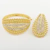 Bruiloft Sieraden Sets Italië Mode Gouden Kleur Sieraden Set Voor Vrouwen Engel Veer Ketting Armband Oorbellen Ring Set Mooi Bruiloft Feestcadeau 231127